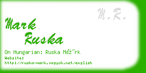mark ruska business card